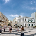 AS CHN SC MAC SE 2017AUG29 LargoDoSenado 001   " Largo do Senado "  is a 3,700 m² ( almost an acre ) public square that contains four buildings of note, that are on the Historic Center of Macau UNESCO World Heritage list -  " Leal Senado " ,  " Holy House of Mercy " ,  " St. Dominic's Church "  and the old  " Macau General Post Office " . : - DATE, - PLACES, - TRIPS, 10's, 2017, 2017 - EurAsia, Asia, August, China, Day, Eastern, Largo do Senado, Macau, Month, South Central, Sé, Tuesday, Year